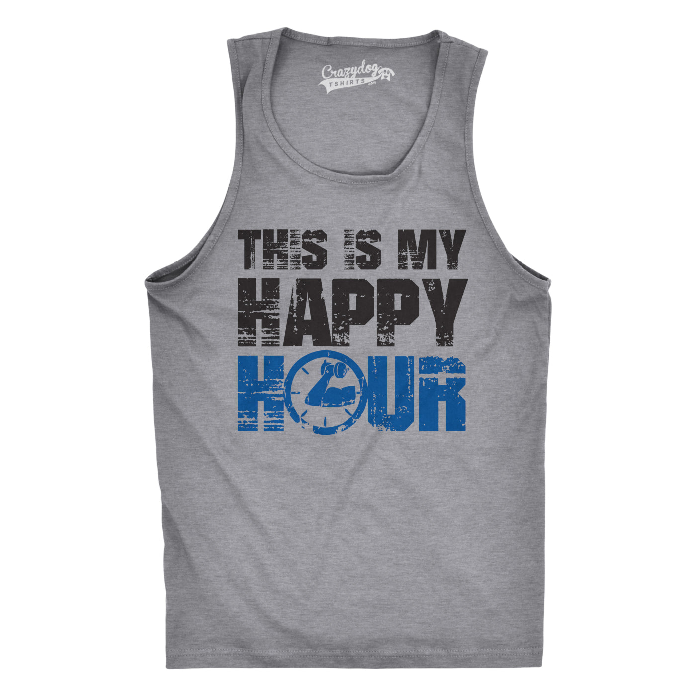 Wearzaxcom This Is My Happy Hour Men's Tank Top | Funny Lifestyle Graphic Muscle Shirt